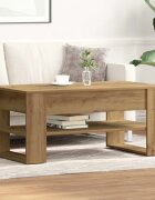 vidaXL Масичка за кафе Дъб 102 x 55 x 45 см Инженерна дървесина