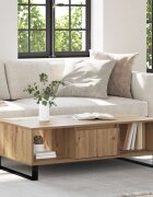 vidaXL Масичка за кафе Дъб 104 x 60 x 35 см Инженерна дървесина