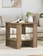 vidaXL Масичка за кафе Дъб 51 x 50 x 50 см Инженерна дървесина
