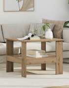 vidaXL Масичка за кафе Дъб 57 x 55 x 45 см Инженерна дървесина
