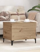 vidaXL Масичка за кафе Дъб 60 x 445 x 45 см Инженерна дървесина