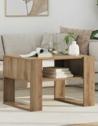 vidaXL Масичка за кафе Дъб 66 x 53 x 45 см Инженерна дървесина