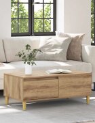 vidaXL Масичка за кафе Дъб 90 x 50 x 35 cm Инженерна дървесина