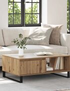 vidaXL Масичка за кафе Дъб 90 x 60 x 35 cm Инженерна дървесина