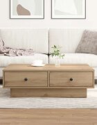 vidaXL Масичка за кафе Дъб 90 x 90 x 28 cm Инженерна дървесина