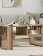 vidaXL Масичка за кафе Дъб 92 x 495 x 45 см Инженерна дървесина
