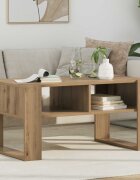 vidaXL Масичка за кафе Дъб 92 x 53 x 45 см Инженерна дървесина