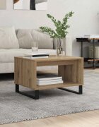 vidaXL Масичка за кафе дъб артизан 60 x 50 x 40 см Инженерна дървесина