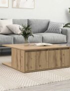 vidaXL Масичка за кафе дъб артизан 80 x 80 x 31.5 см