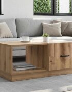 vidaXL Масичка за кафе Дъб артизан 90 x 50 x 37 см Инженерна дървесина
