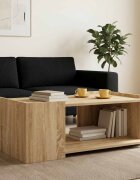 vidaXL Масичка за кафе Дъб сонома 90 x 50 x 33 см Инженерна дървесина
