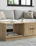 vidaXL Масичка за кафе Дъб сонома 90 x 50 x 37 см Инженерна дървесина