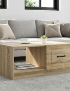 vidaXL Масичка за кафе Дъб сонома 90 x 50 x 37 см Инженерна дървесина