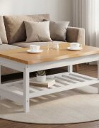 vidaXL Масичка за кафе EKAI Бяло 100 x 60 x 455 см