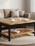 vidaXL Масичка за кафе EKAI Черно 100 x 60 x 455 см