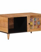 vidaXL Масичка за кафе Естествен 80 x 50 x 40 cm Солидно мангово дърво