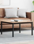 vidaXL Масичка за кафе Естествен 80 x 80 x 45 cm Солидно борово дърво