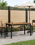 vidaXL Масичка за кафе Естествено и черно 50 x 1005 x 45 см