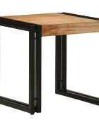 vidaXL Масичка за кафе Кафяво 40 x 40 x 38 cm Солидно акациево дърво