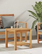 vidaXL Масичка за кафе Кафяво 45 x 45 x 45 cm Солидно тиково дърво