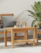 vidaXL Масичка за кафе Кафяво 70 x 40 x 45 см Солидно тиково дърво