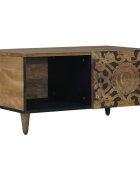 vidaXL Масичка за кафе Кафяво 80 x 50 x 40 cm Солидно мангово дърво