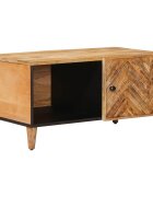 vidaXL Масичка за кафе Кафяво 80 x 50 x 40 cm Солидно мангово дърво