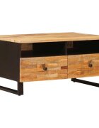 vidaXL Масичка за кафе Кафяво 80 x 54 x 40 см Солидно мангово дърво