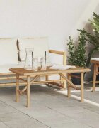 vidaXL Масичка за кафе Кафяво 90 x 50 x 43 см бамбук