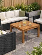 vidaXL Масичка за кафе LAREN Натурално 60 x 605 x 36 см