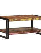 vidaXL Масичка за кафе Multicolour Масивна дървесина Reclaimed
