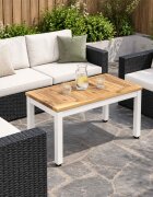 vidaXL Масичка за кафе NAARDEN Бяло измиване 605 x 30 x 36 см