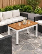vidaXL Масичка за кафе NAARDEN Естествено и бяло 605 x 30 x 36 см