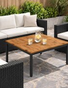 vidaXL Масичка за кафе NAARDEN Естествено и черно 80 x 805 x 45 см