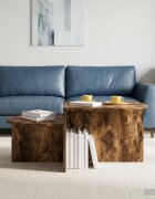 vidaXL Масичка за кафе Опушен дъб 100 x 50 x 40 cm Инженерна дървесина