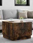 vidaXL Масичка за кафе Опушен дъб 49 x 50 x 37 см Инженерна дървесина