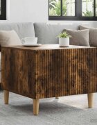 vidaXL Масичка за кафе Опушен дъб 49 x 50 x 40 см Инженерна дървесина