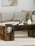 vidaXL Масичка за кафе Опушен дъб 90 x 45 x 35 cm Инженерна дървесина