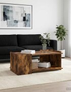vidaXL Масичка за кафе Опушен дъб 90 x 50 x 33 см Инженерна дървесина