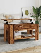 vidaXL Масичка за кафе от старо дърво 101x49x52 cm Инженерна дървесина