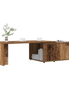 vidaXL Масичка за кафе от старо дърво 150x50x35 cm Инженерна дървесина