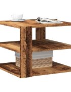 vidaXL Масичка за кафе от старо дърво 58x58x40 cm Инженерна дървесина