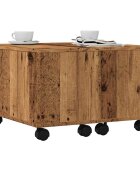 vidaXL Масичка за кафе от старо дърво 60x60x38 cm Инженерна дървесина