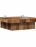 vidaXL Масичка за кафе от старо дърво 90x90x28 cm Инженерна дървесина