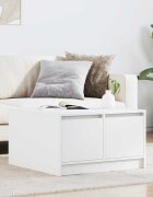 vidaXL Масичка за кафе с чекмеджета бяла 705x70x40 см