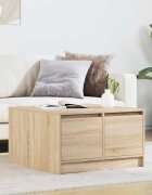vidaXL Масичка за кафе с чекмеджета сонома дъб 705x70x40 см