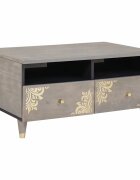 vidaXL Масичка за кафе Сив 80 x 54 x 40 см Солидно мангово дърво