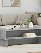 vidaXL Масичка за кафе Сив Сонома 100 x 46 x 35 см Инженерна дървесина