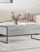 vidaXL Масичка за кафе Сив Сонома 100 x 46 x 40 см Инженерна дървесина