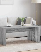 vidaXL Масичка за кафе Сив Сонома 1015 x 50 x 37 см